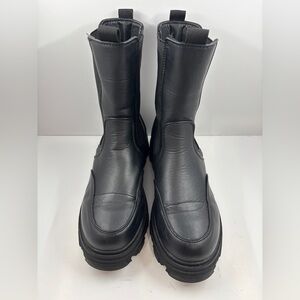 Ardene Black Chunky Platform Ankle Boots